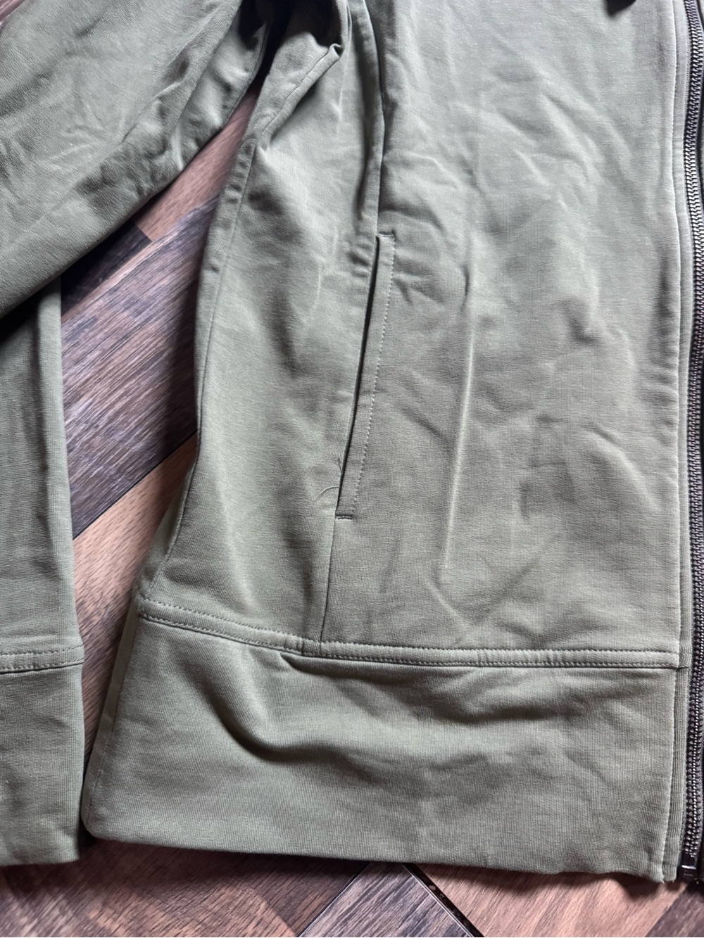 Pact Olive Green Full-Zip Women's Hoodie - Picture 4 of 9